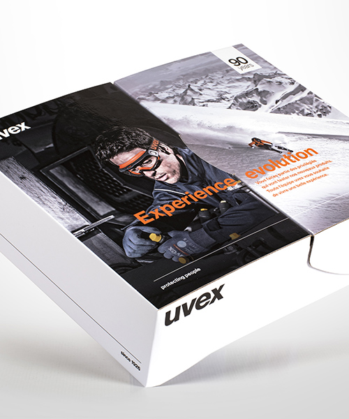 Réalisation packaging carton compact pour UVEX