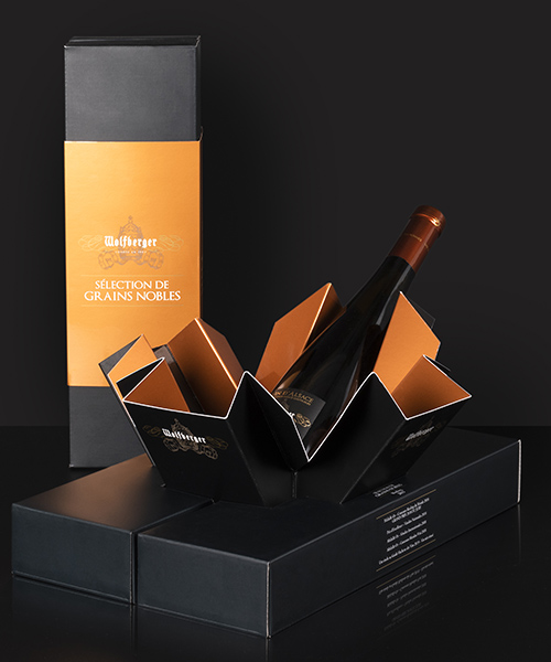 Conception emballage vin + seau à glace pour Wolfberger